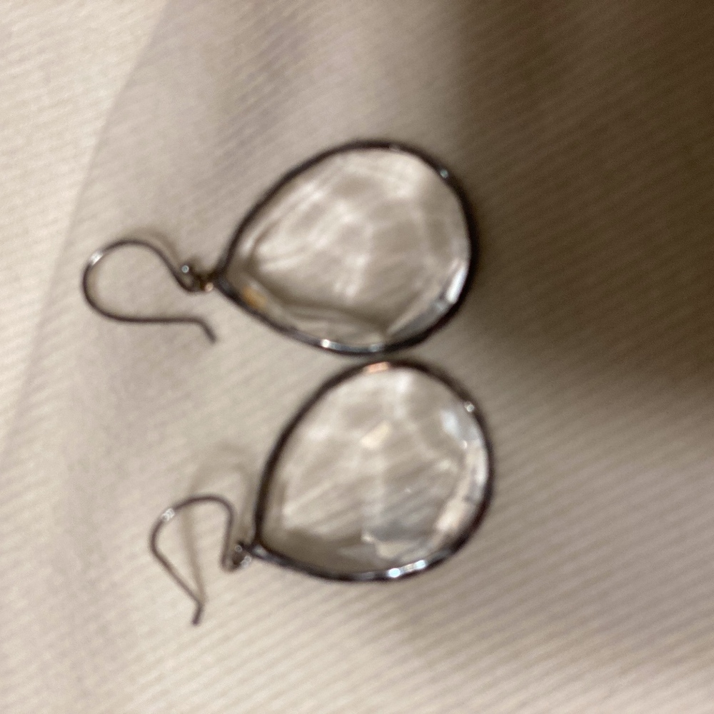 Ippolita Rock Candy large teardrop earrings, clear
